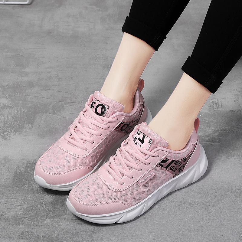 Women's Mesh Letter Printed Sports Shoes