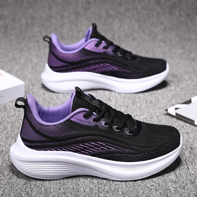 Stylish breathable fly-knit running sneakers