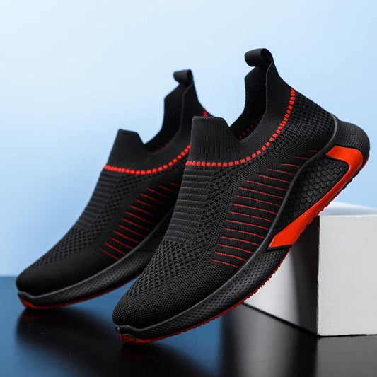Men's Laceless Breathable Flyknit Comfy Casual Sneakers