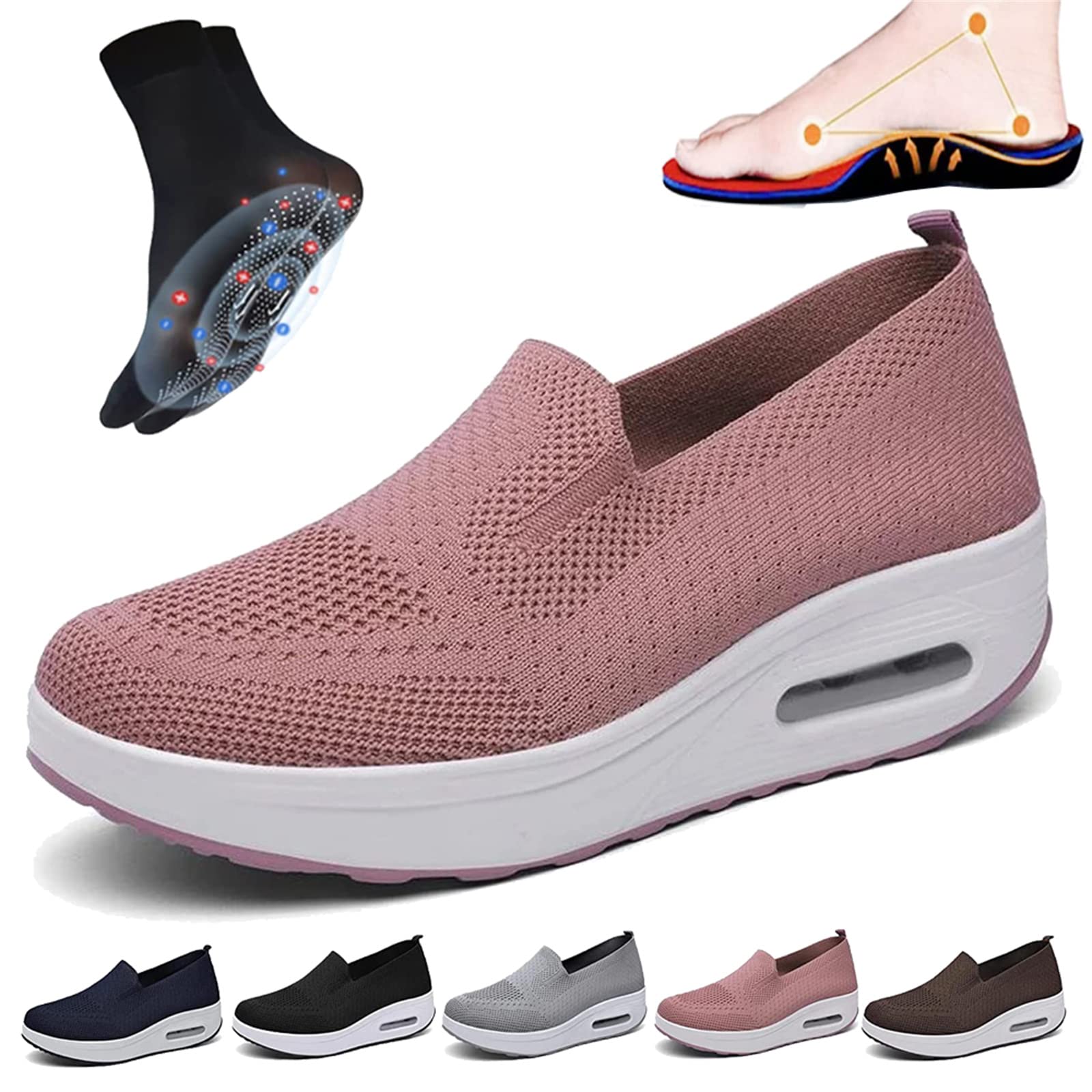 Fitsshoes Women slip-on light air cushion orthopedic Sneakers – fitsshoes