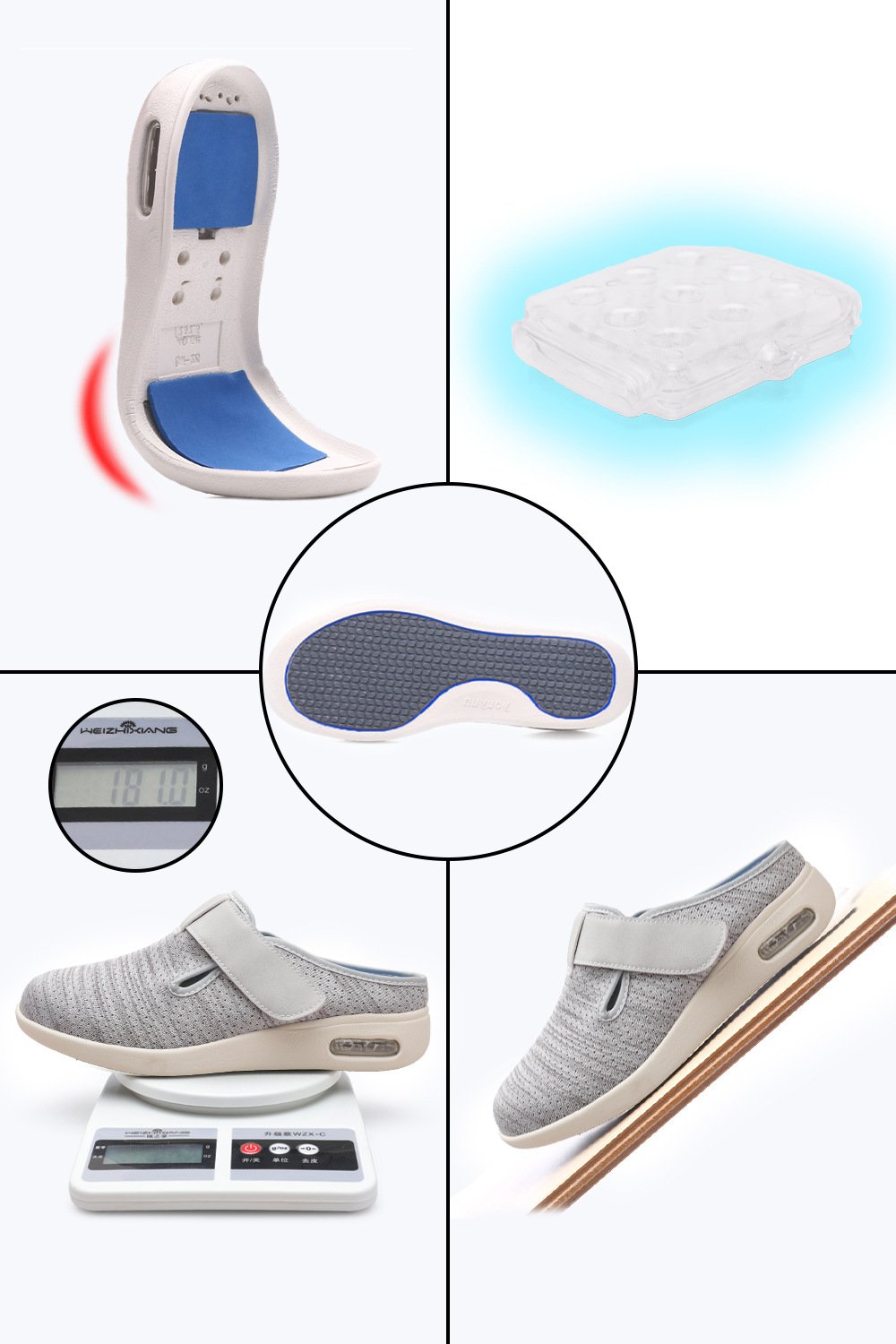 Fitsshoes Wide Diabetic For Swollen Feet Slip-on light air cushion orthopedic shoes