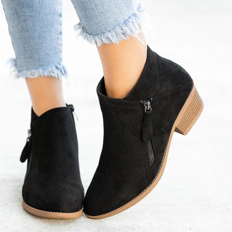 Women's Ankle Round Toe Short Boots