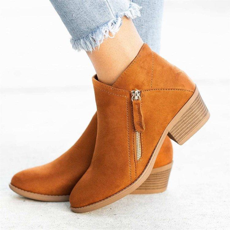 Women's Ankle Round Toe Short Boots