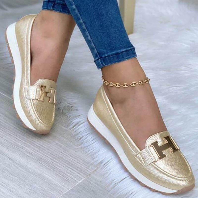 Flat heel round toe casual shoes