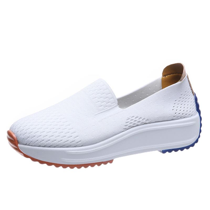 Fly weaving comfortable casual slip on women's shoes - fits
