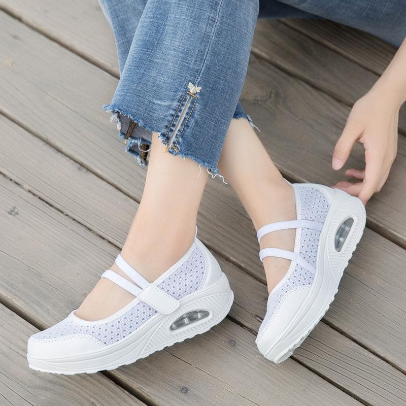 Summer mesh air cushion muffin shoes - fits