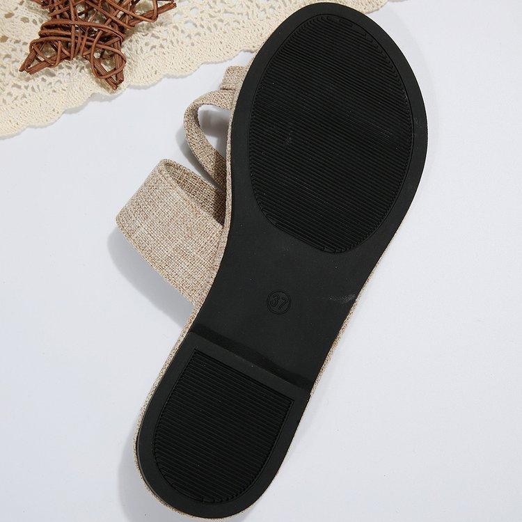 Women Minimalist Toe Ring Thong Sandals - fits