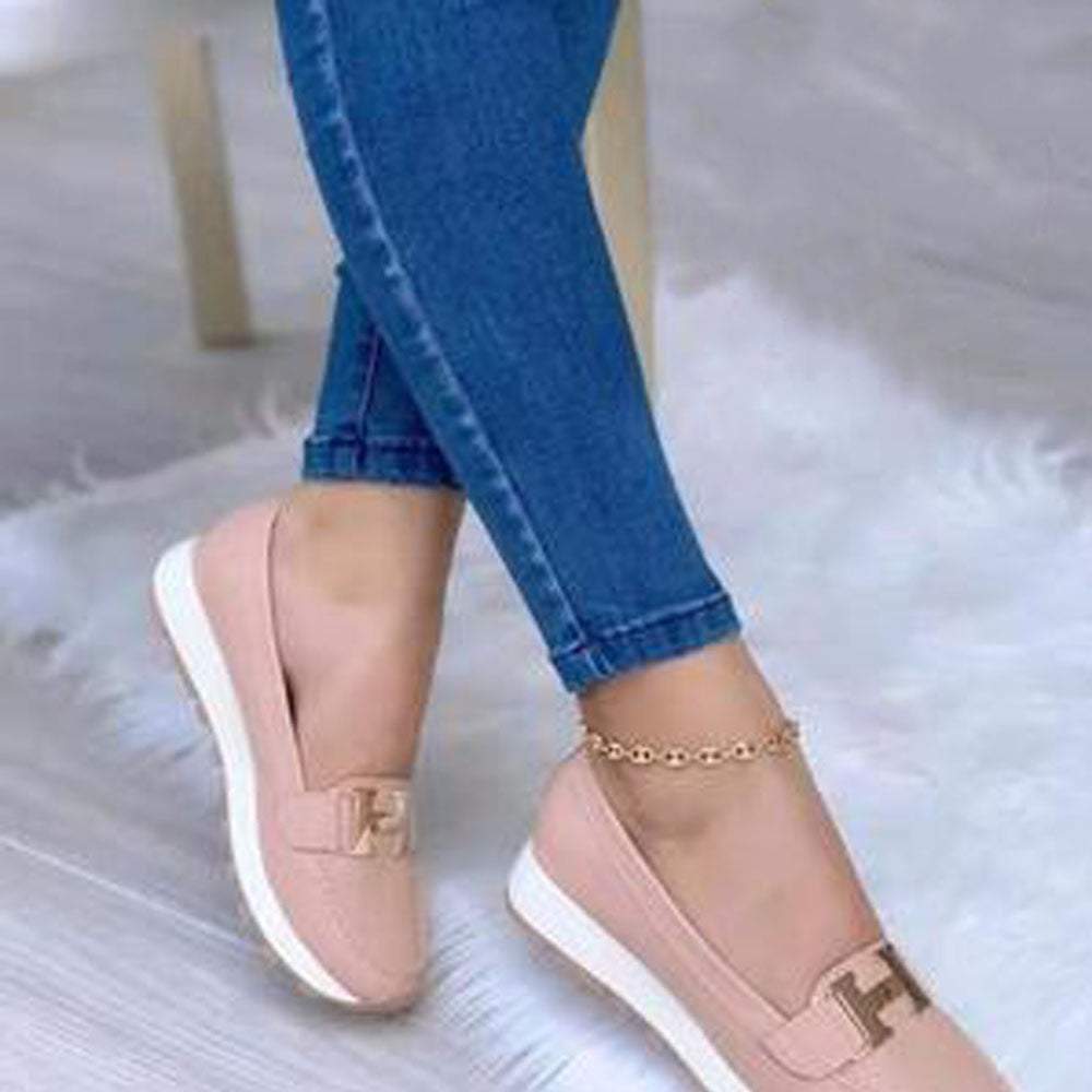 Flat heel round toe casual shoes