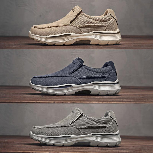 Thick-soled slip-on men's oversized casual cloth shoes