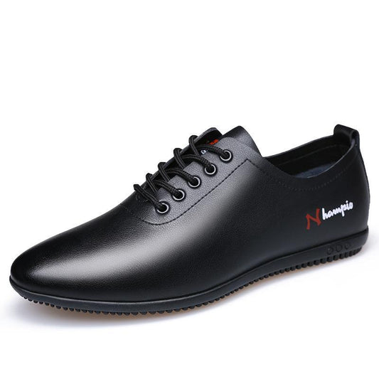 Versatile comfortable driving shoes non-slip breathable men's leather shoes casual shoes