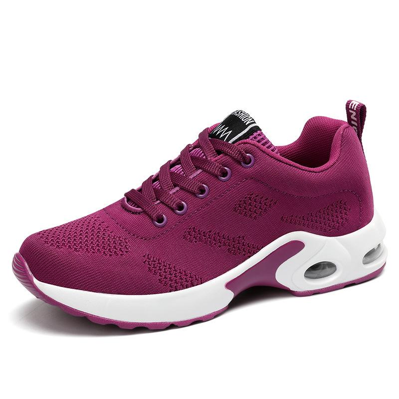 Women's fashion air cushion heightened mesh casual running sneakers - fits