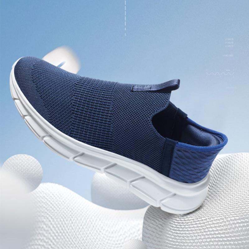 Summer fly-weaving slip on wear-resistant soft bottom casual shoes - fits