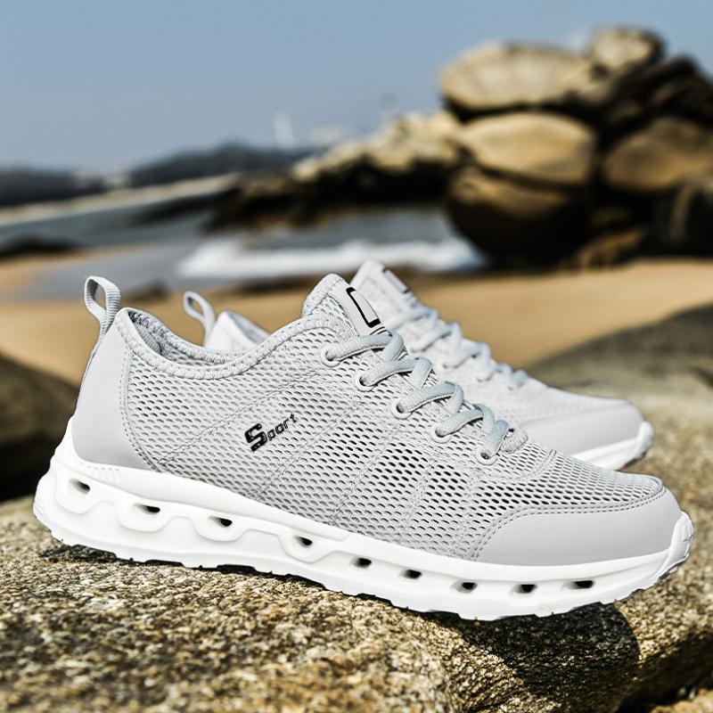 Summer mesh breathable lightweight openwork athleisure shoes - fits